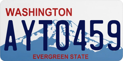 WA license plate AYT0459