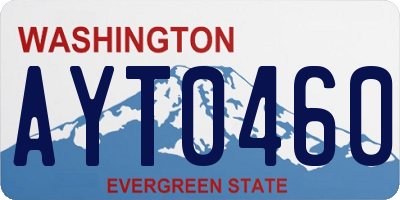 WA license plate AYT0460