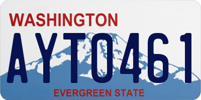 WA license plate AYT0461