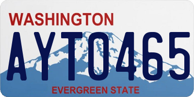 WA license plate AYT0465