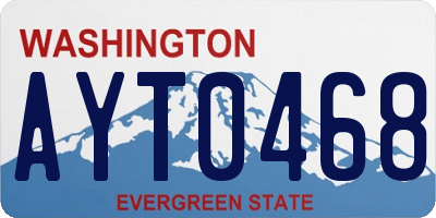 WA license plate AYT0468