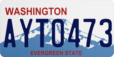 WA license plate AYT0473