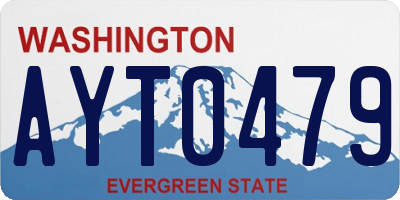 WA license plate AYT0479