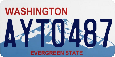 WA license plate AYT0487