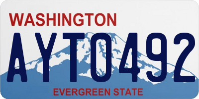WA license plate AYT0492