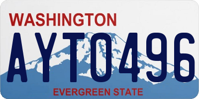 WA license plate AYT0496