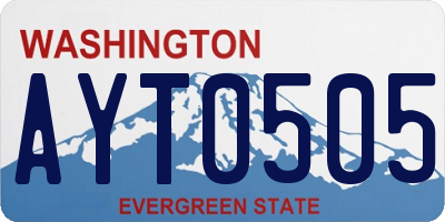 WA license plate AYT0505