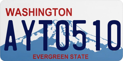 WA license plate AYT0510
