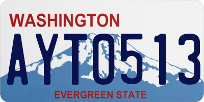 WA license plate AYT0513
