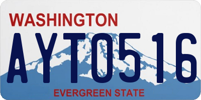 WA license plate AYT0516