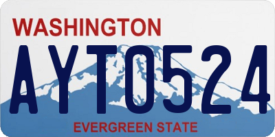 WA license plate AYT0524