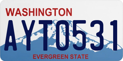 WA license plate AYT0531