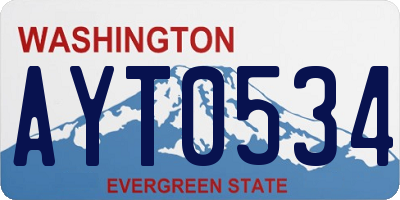 WA license plate AYT0534