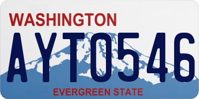 WA license plate AYT0546