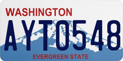 WA license plate AYT0548
