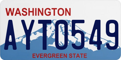 WA license plate AYT0549