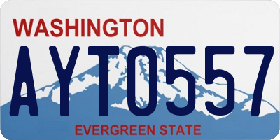 WA license plate AYT0557