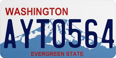 WA license plate AYT0564