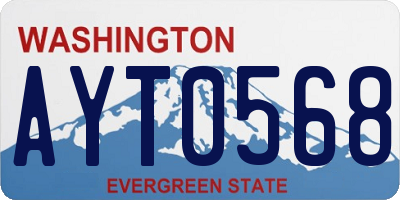 WA license plate AYT0568