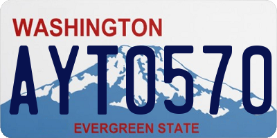 WA license plate AYT0570