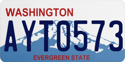 WA license plate AYT0573