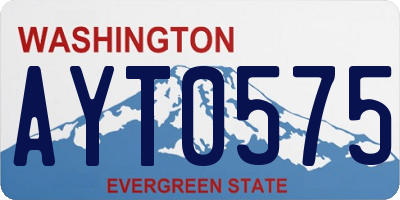 WA license plate AYT0575