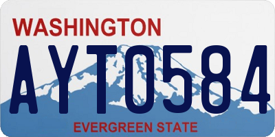 WA license plate AYT0584