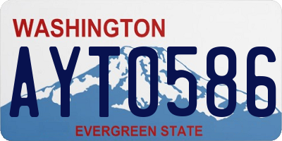 WA license plate AYT0586