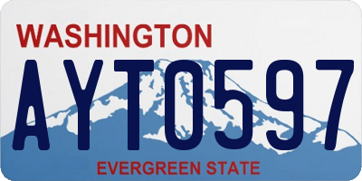 WA license plate AYT0597