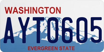 WA license plate AYT0605