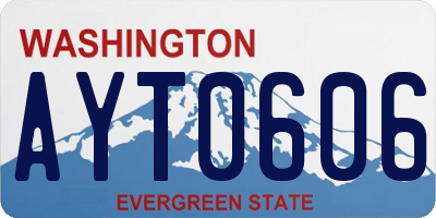 WA license plate AYT0606
