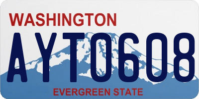 WA license plate AYT0608