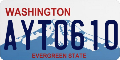WA license plate AYT0610
