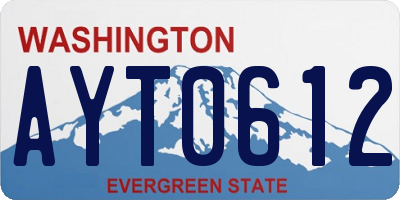 WA license plate AYT0612