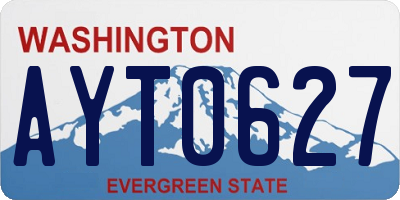 WA license plate AYT0627