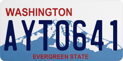 WA license plate AYT0641