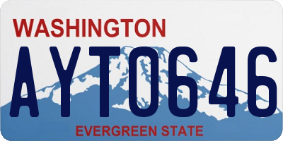 WA license plate AYT0646