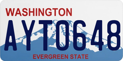 WA license plate AYT0648