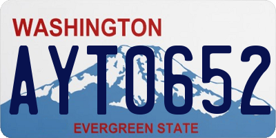 WA license plate AYT0652