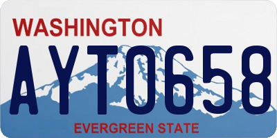 WA license plate AYT0658