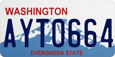 WA license plate AYT0664