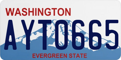 WA license plate AYT0665
