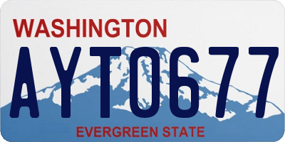 WA license plate AYT0677