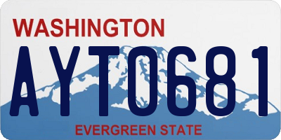 WA license plate AYT0681