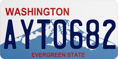 WA license plate AYT0682