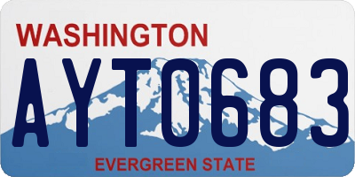 WA license plate AYT0683