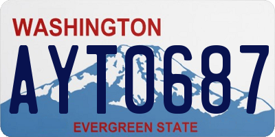 WA license plate AYT0687