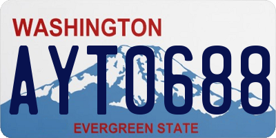 WA license plate AYT0688