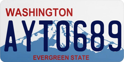 WA license plate AYT0689
