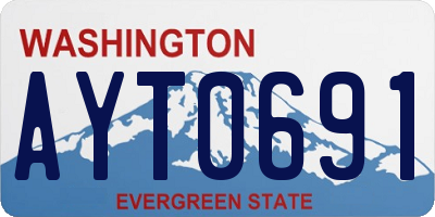 WA license plate AYT0691